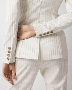 WHBM® One-Button Blazer in Pinstripe*White House Black Market Discount