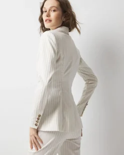 WHBM® One-Button Blazer in Pinstripe*White House Black Market Discount