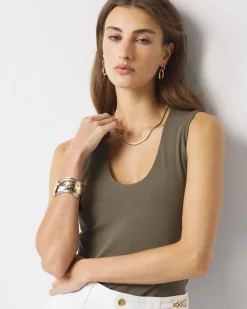 WHBMFORME™ All Ways Stretch Scoop Neck Shell*White House Black Market Hot