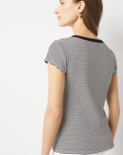 WHBMFORME™ Ribbed Stretch Scoop Neck Tee*White House Black Market New