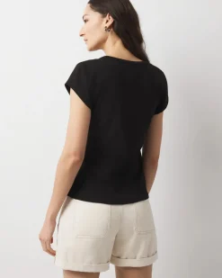 WHBMFORME™ Ribbed Stretch Scoop Neck Tee*White House Black Market Hot