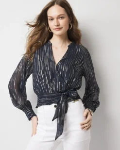 Wrap Waist Blouse*White House Black Market Hot