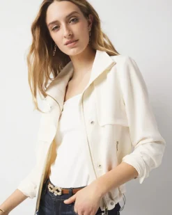 Zip-Up Jacket with Pockets*White House Black Market Hot